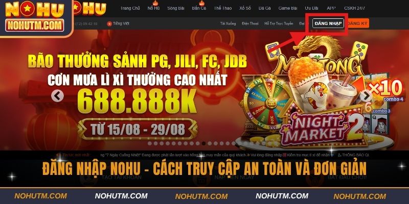 đăng nhập NOHU